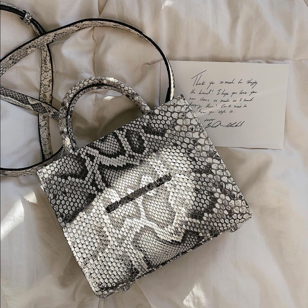 BRAND NEW Brandon Blackwood ESR Python Tote